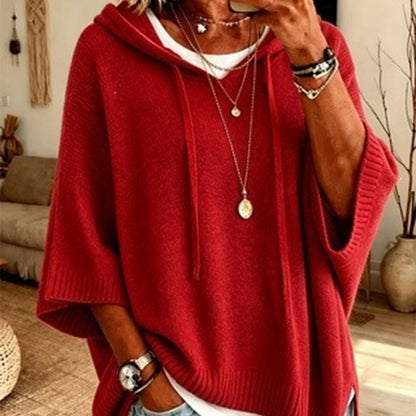 Madison Drawstring Hooded Knit Sweater