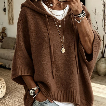 Madison Drawstring Hooded Knit Sweater