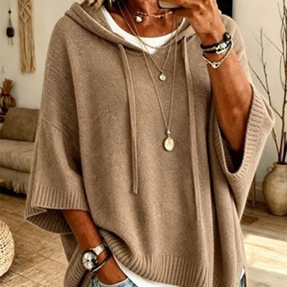 Madison Drawstring Hooded Knit Sweater
